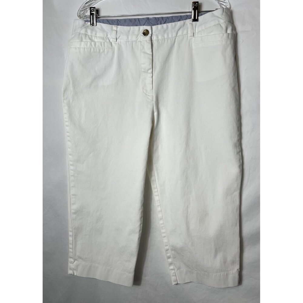 Laura Scott‎ White Capris chino style womens size 16